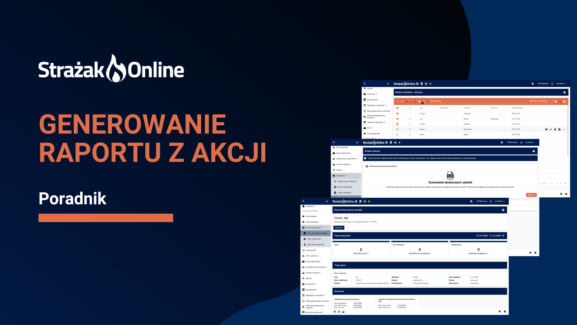 Poradnik wideo: generowanie raportu z akcji w Strażak.Online